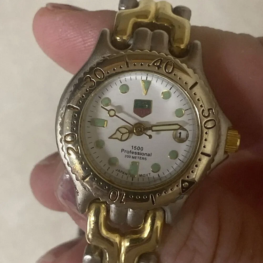 TAG Heuer 1500 Professional Women’s Quartz Two-Tone Watch Date 200M UNTESTED